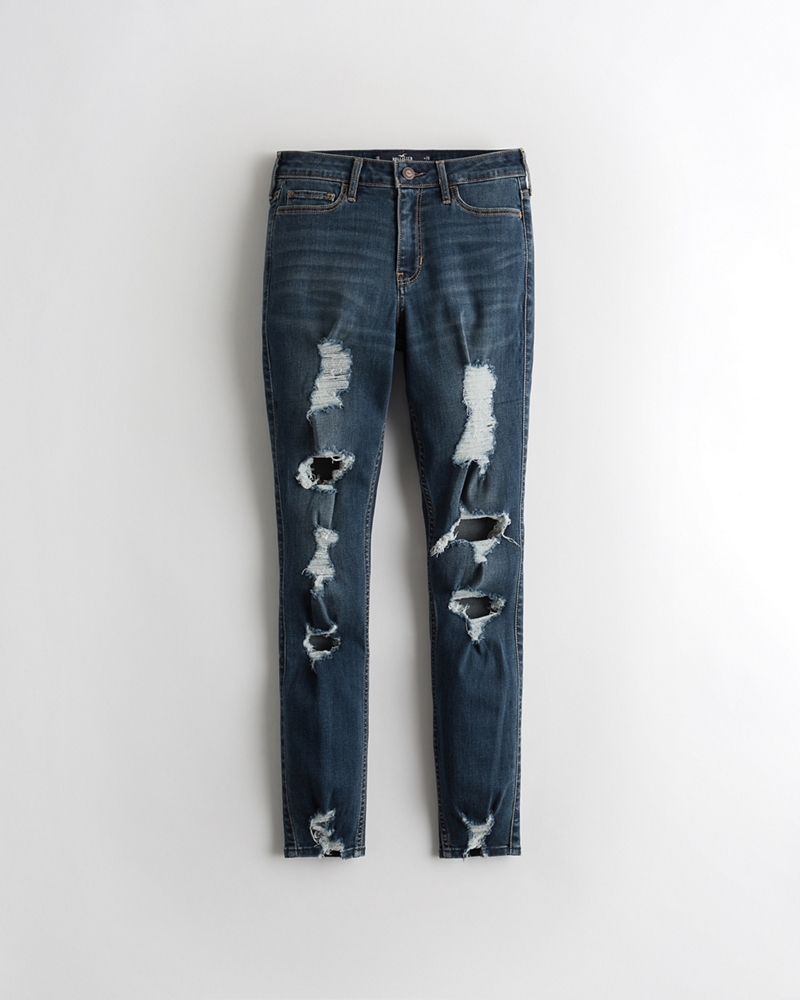 hollister classic stretch mid rise super skinny jeans