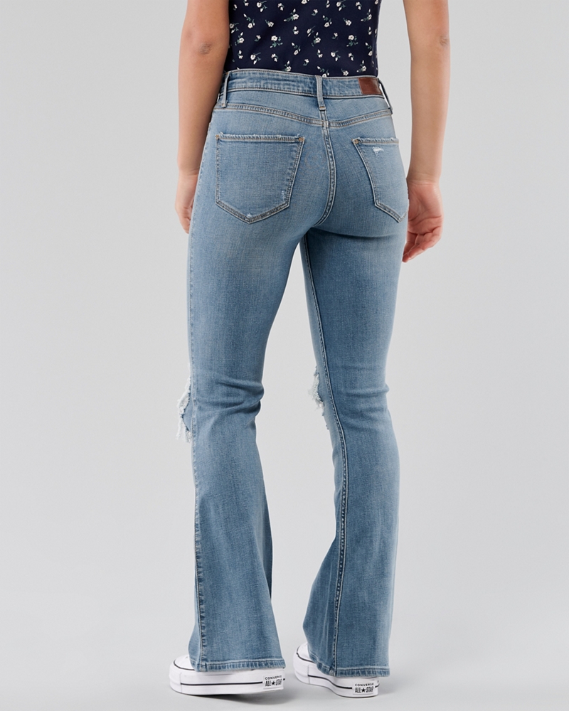 hollister high waisted flare jeans