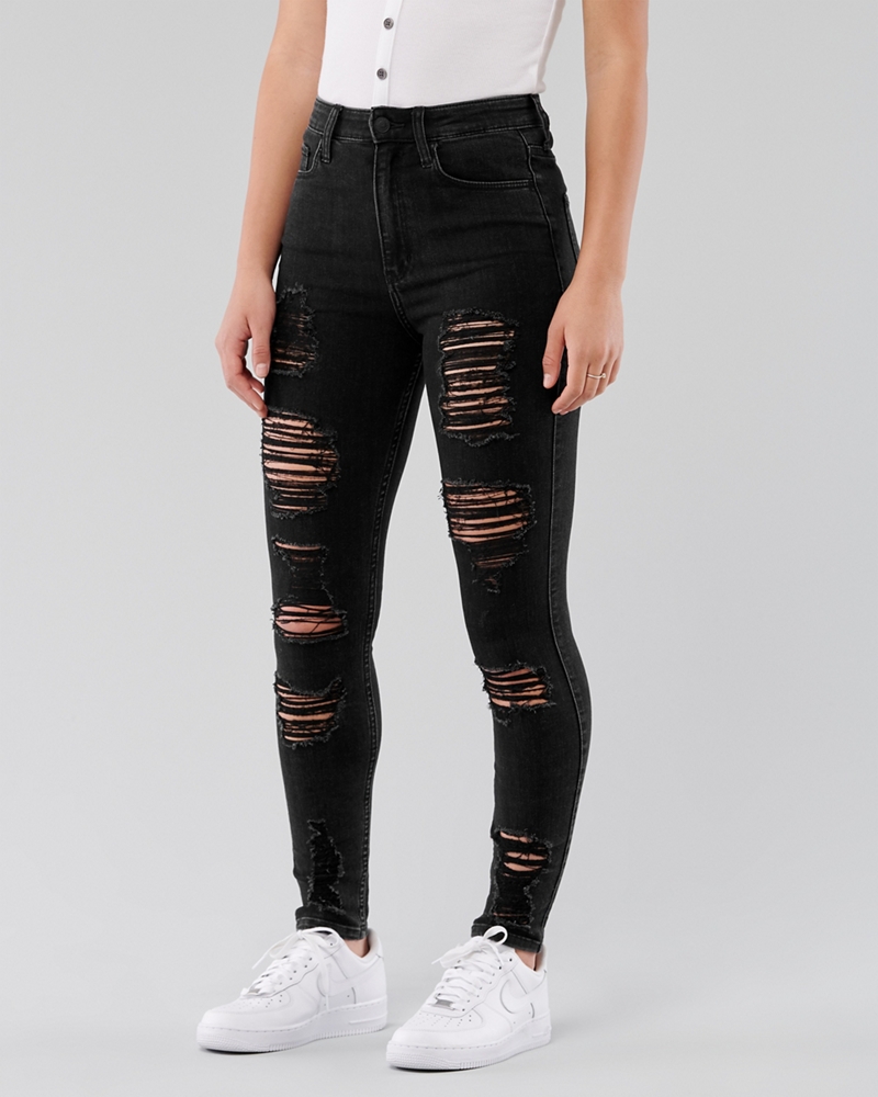 hollister ripped jeans girls