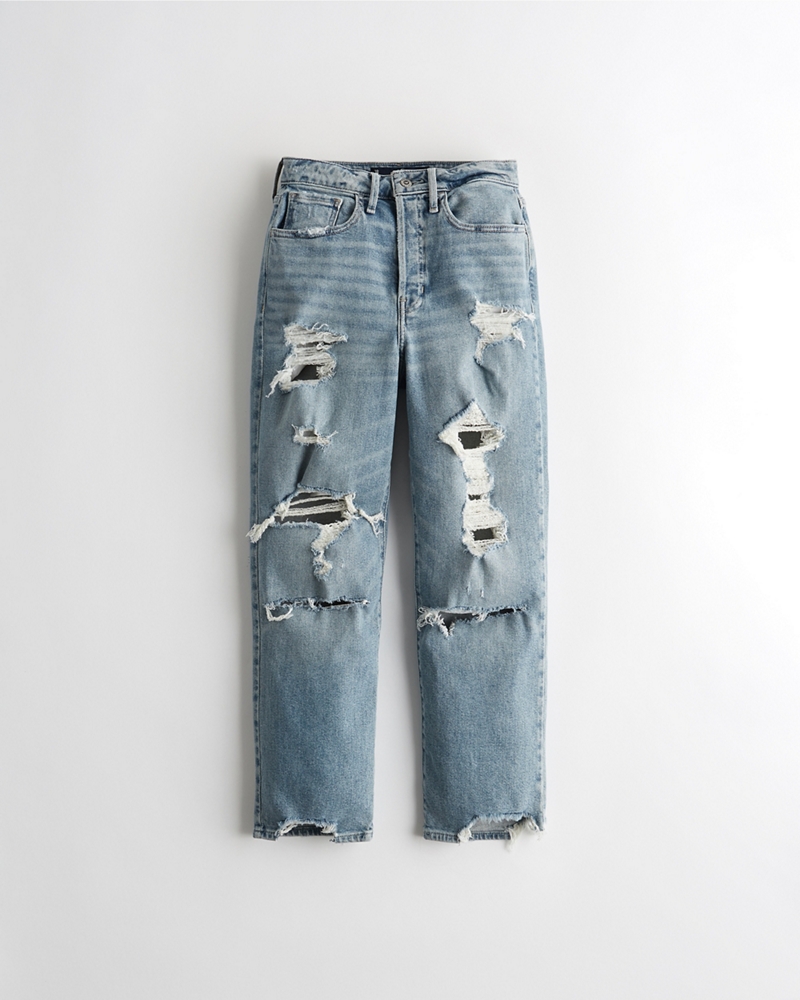 Ultra High-Rise Crop Straight Jeans 