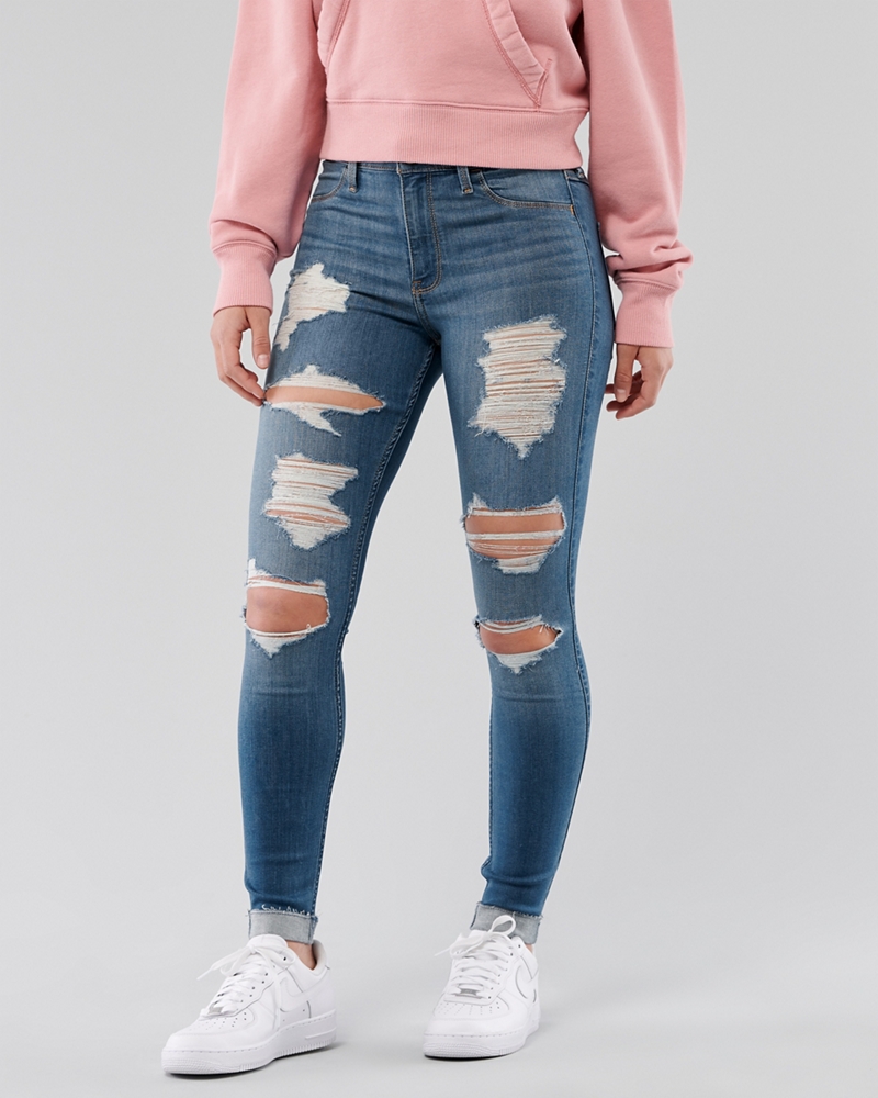 hollister high waisted jeggings