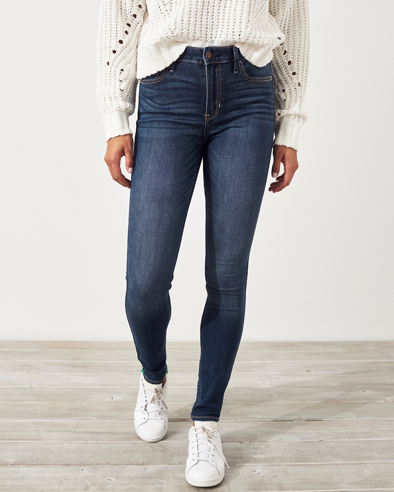 hollister super skinny high rise jeans