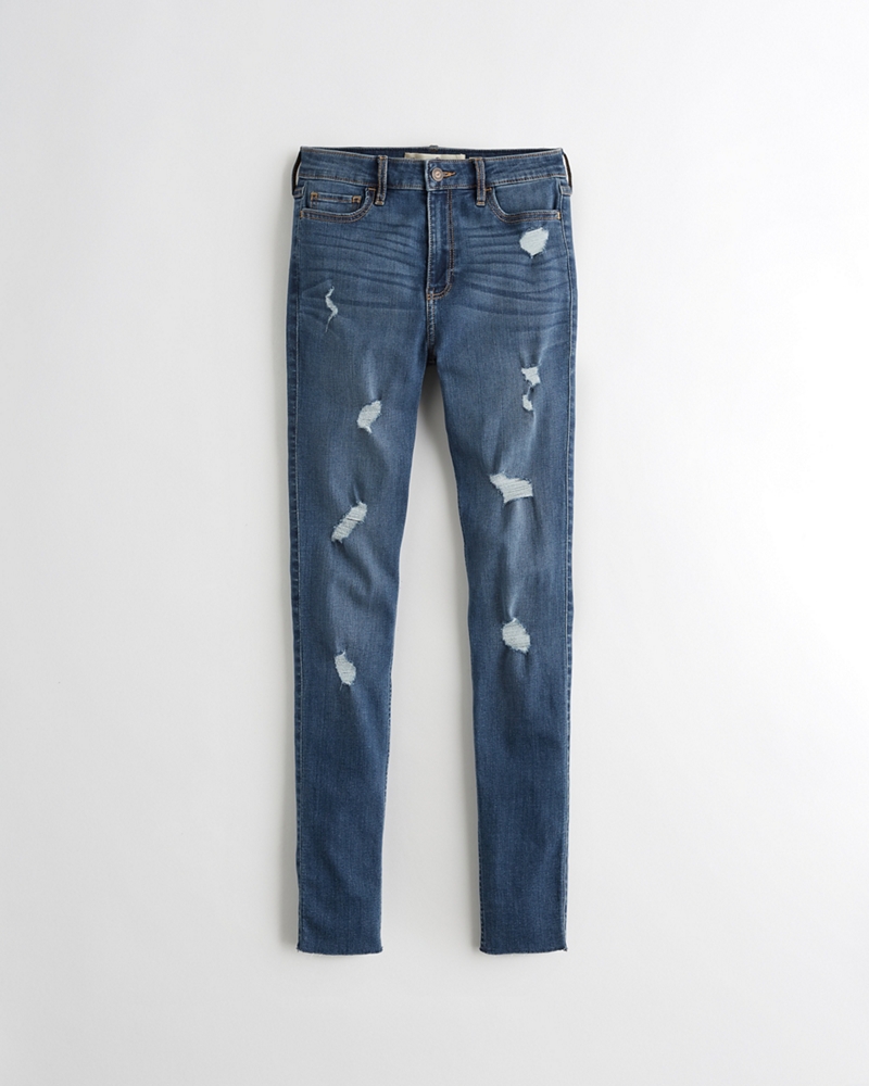 hollister classic stretch mid rise super skinny jeans