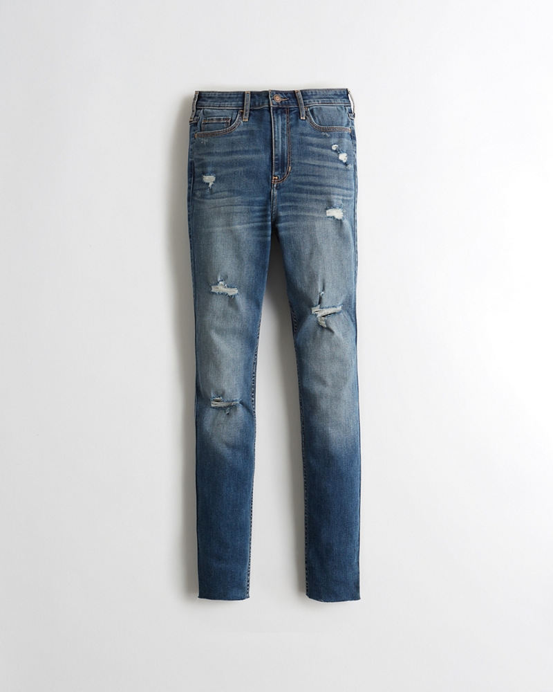 hollister high rise super skinny crop