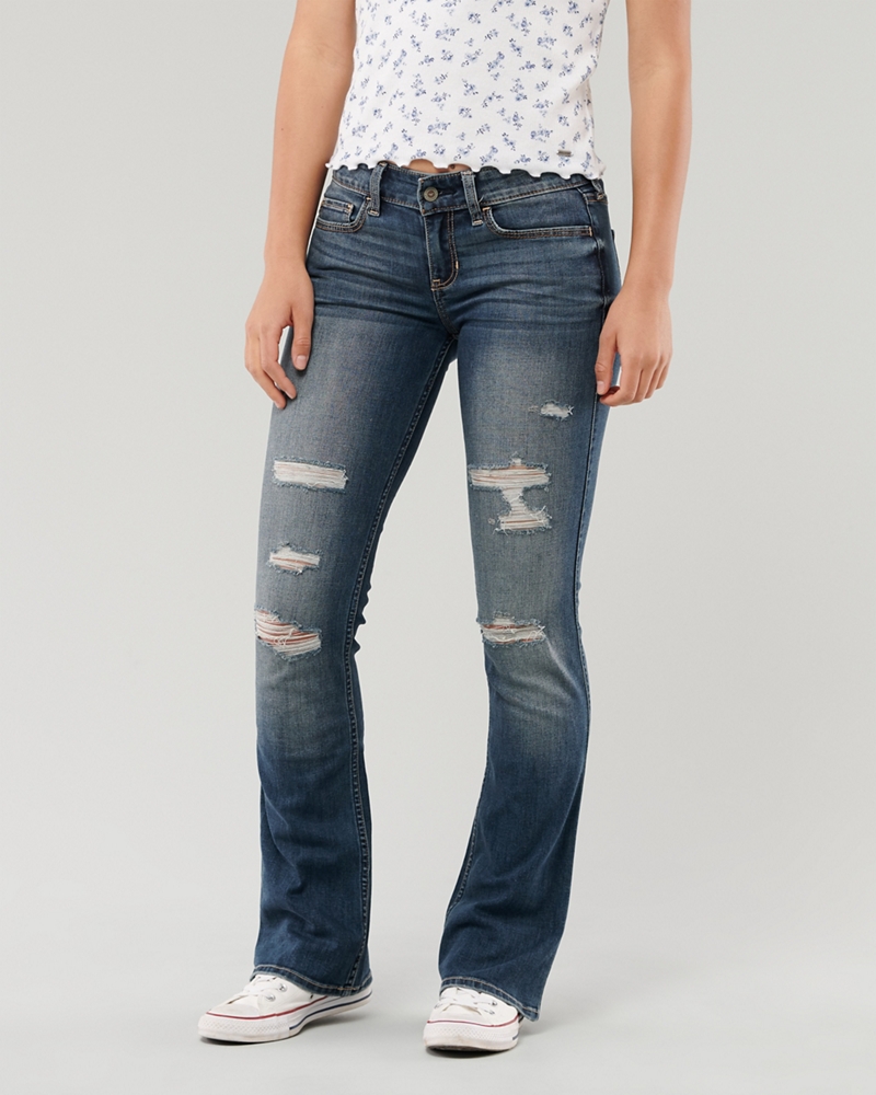 high waisted bootcut jeans hollister