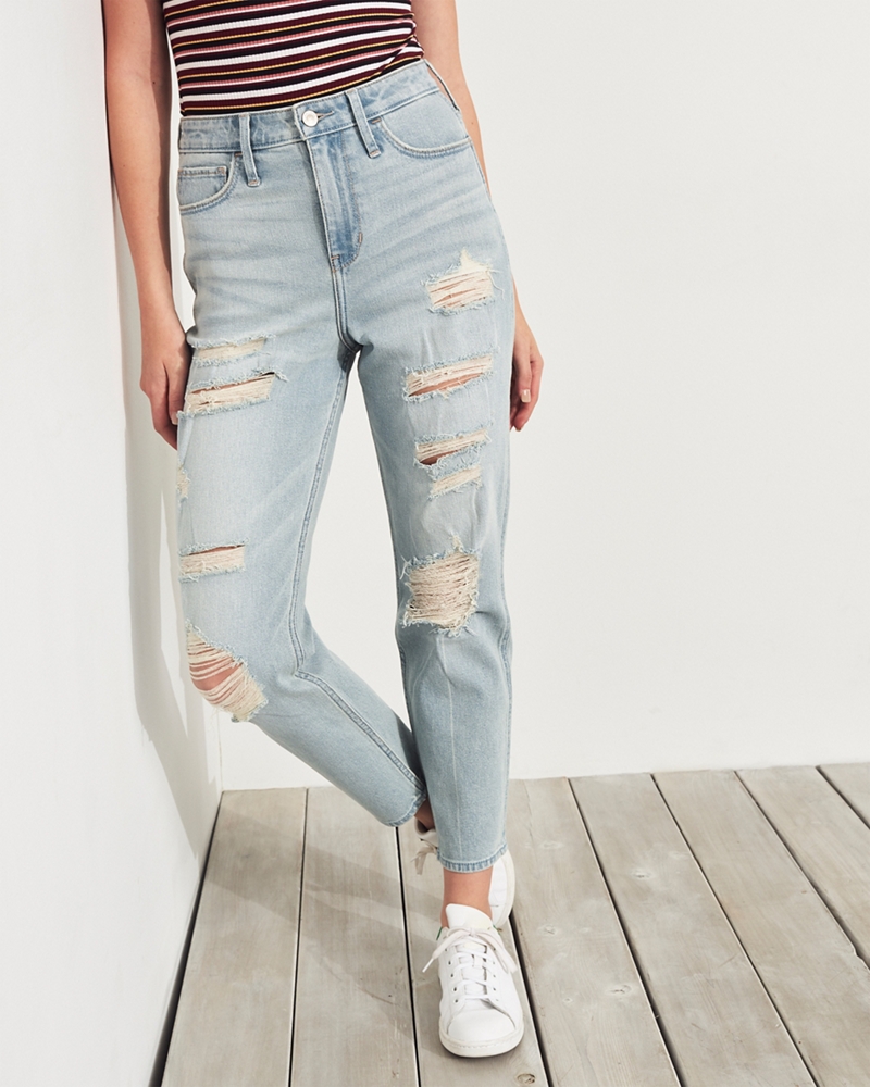 hollister vintage stretch mom jeans