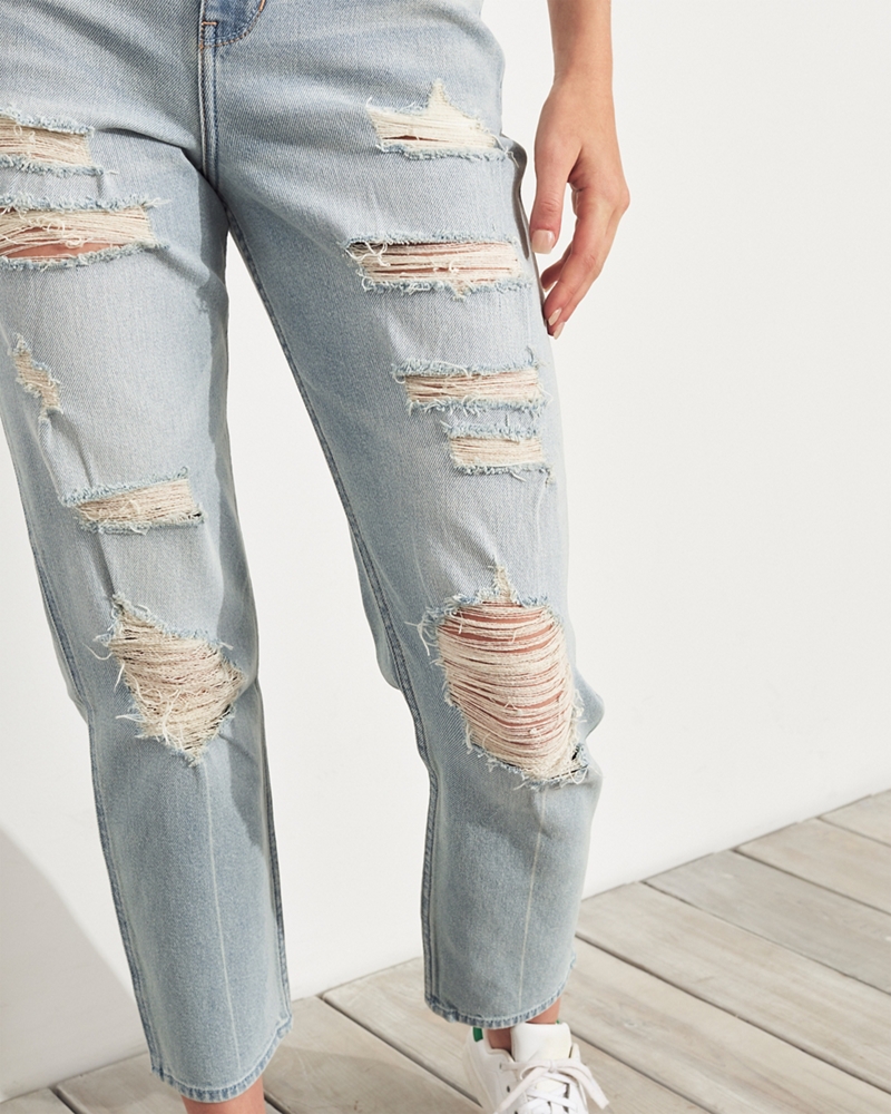 ripped mom jeans hollister