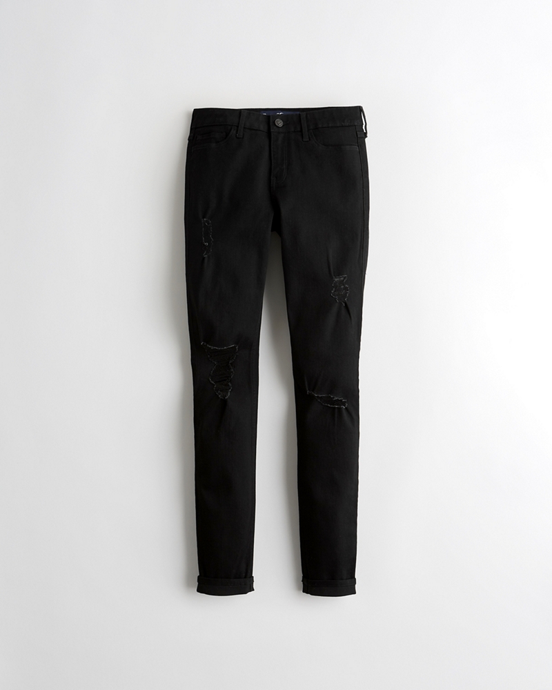 hollister classic stretch mid rise super skinny jeans