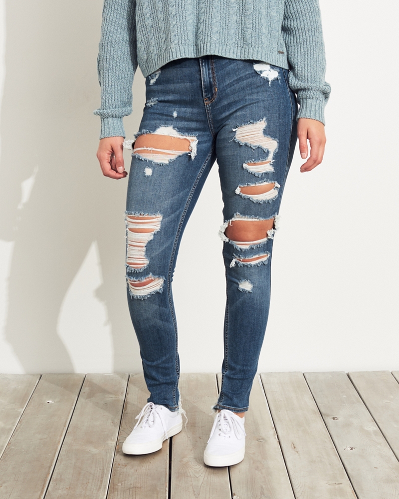 ripped hollister jeans