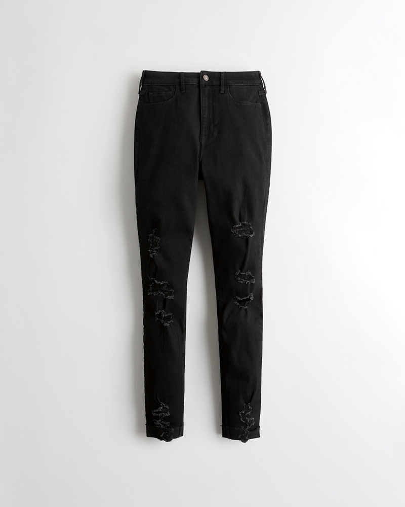 hollister black super skinny jeans