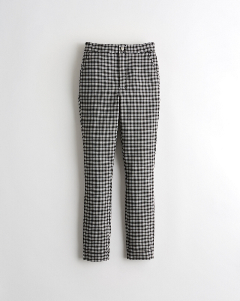 hollister green plaid pants