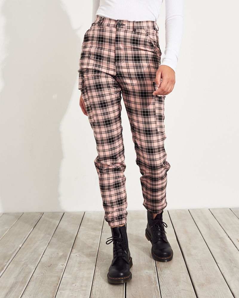 hollister flannel joggers