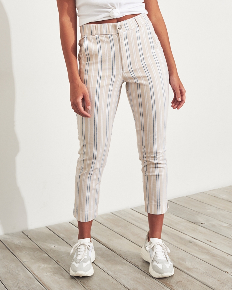 stretch crop taper pants