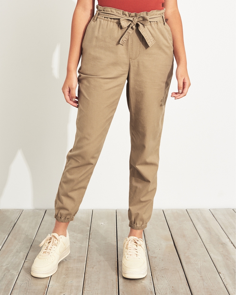 high rise paper bag joggers