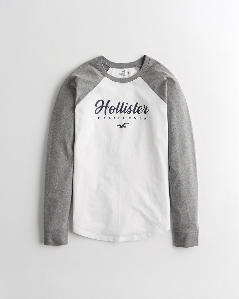 hollister long sleeve graphic tee