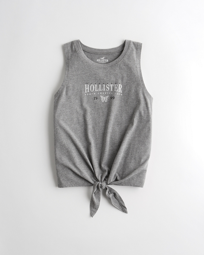 hollister tie front top