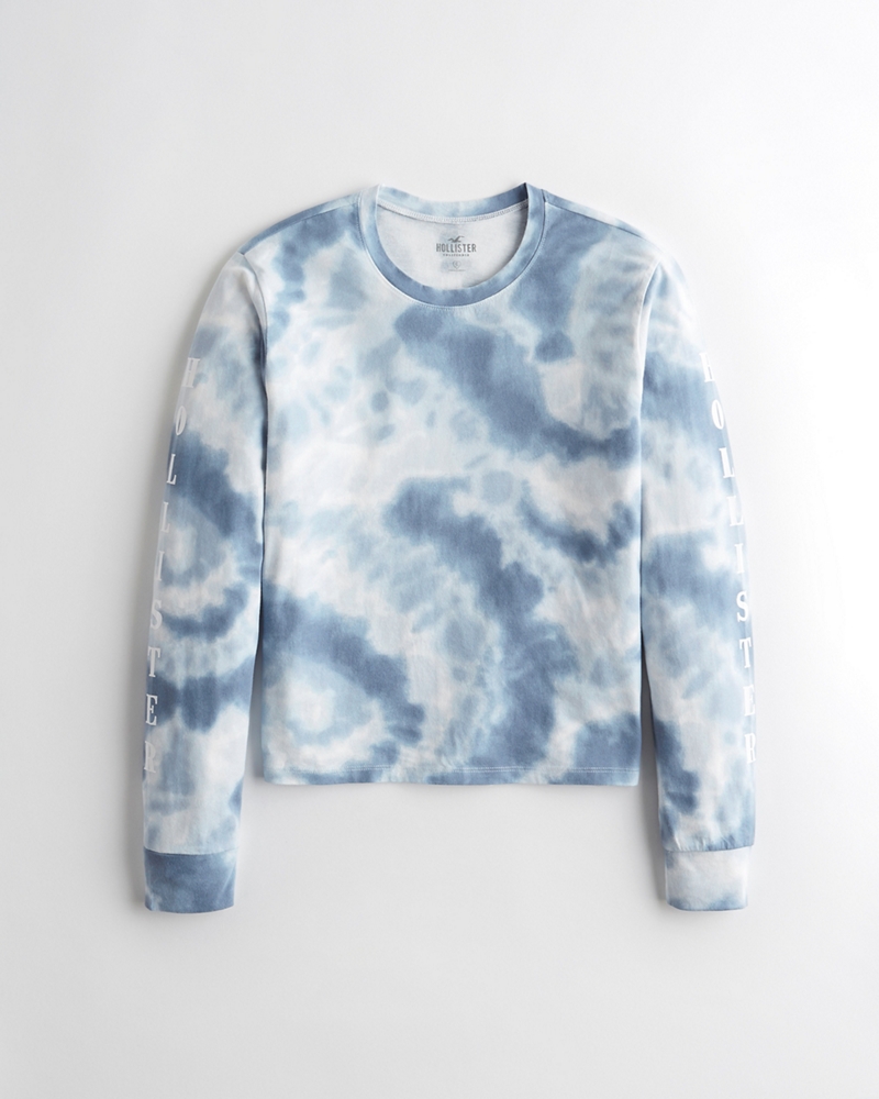 hollister blue tie dye shirt