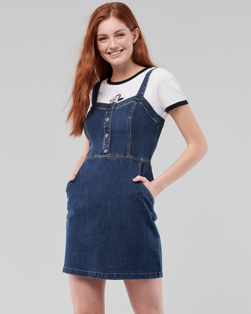 Girls Button-Front Denim Dress | Girls 