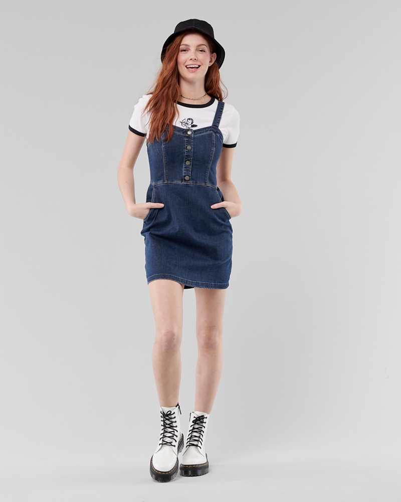 overall dress hollister