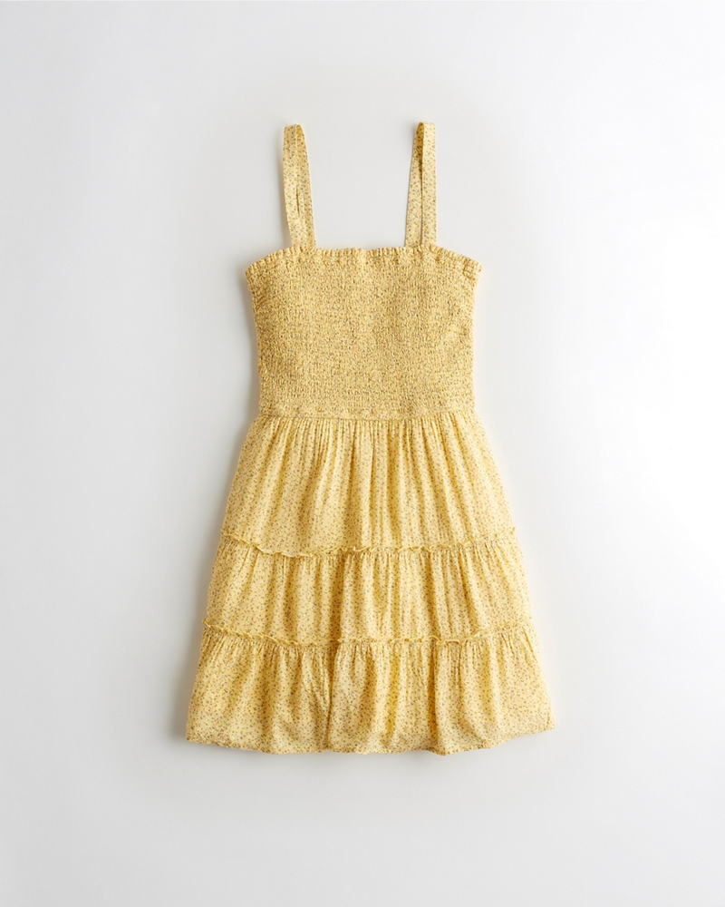 yellow hollister dress