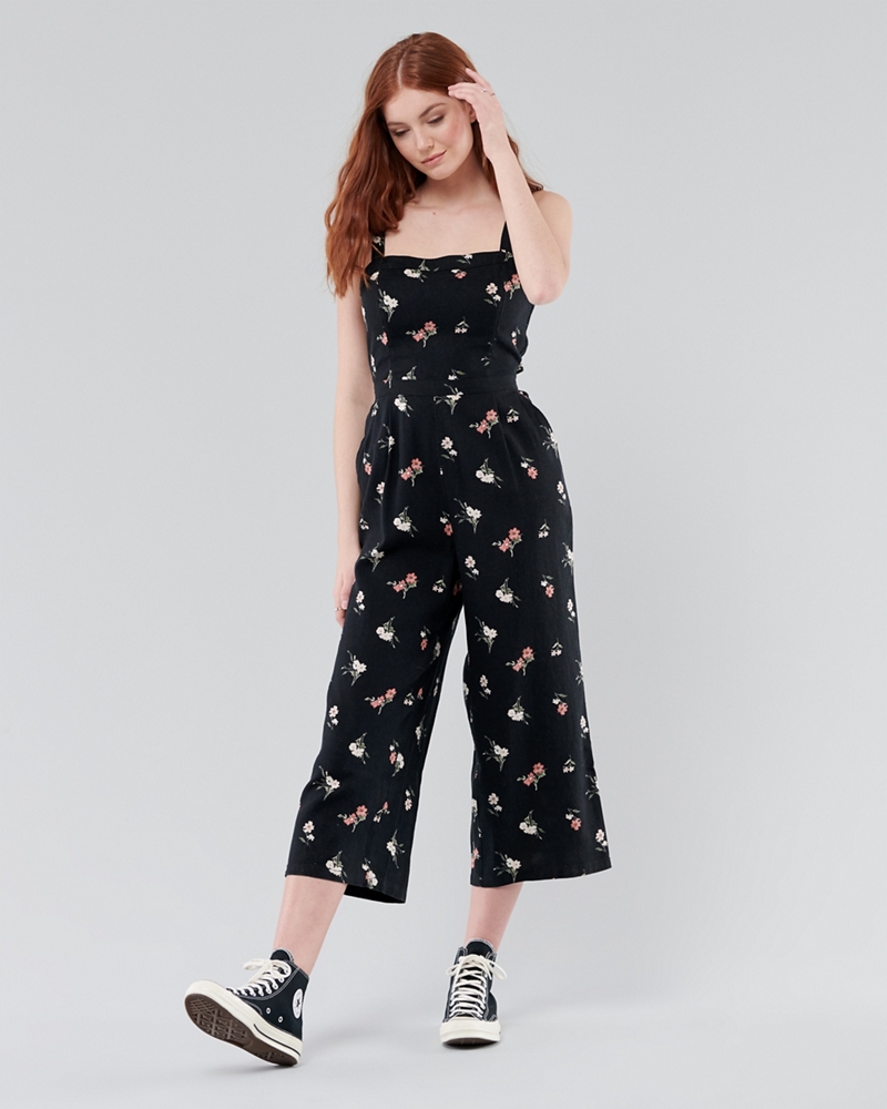 hollister black jumpsuit