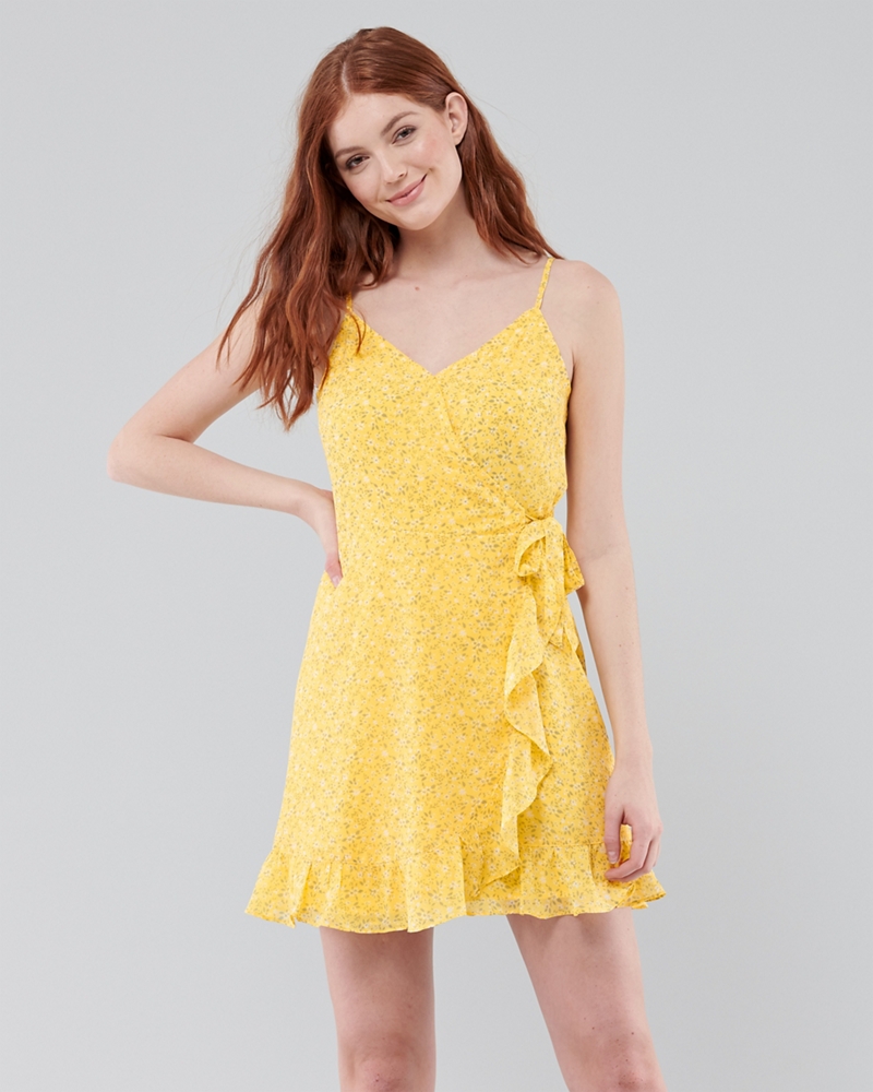 button front a line dress hollister