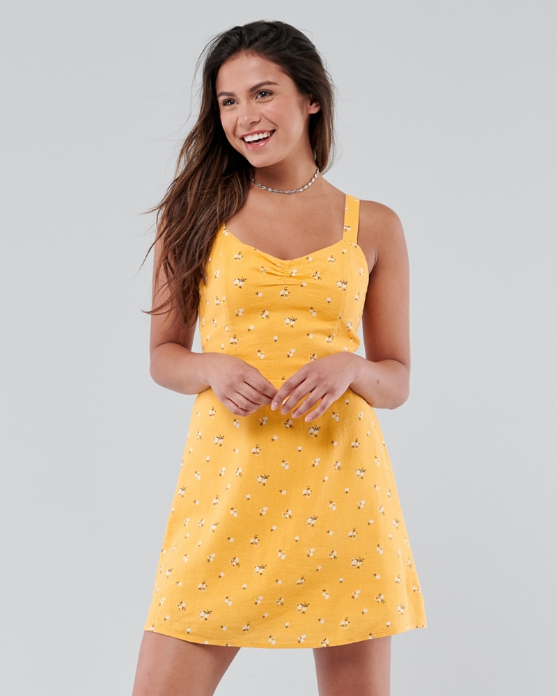 yellow hollister dress