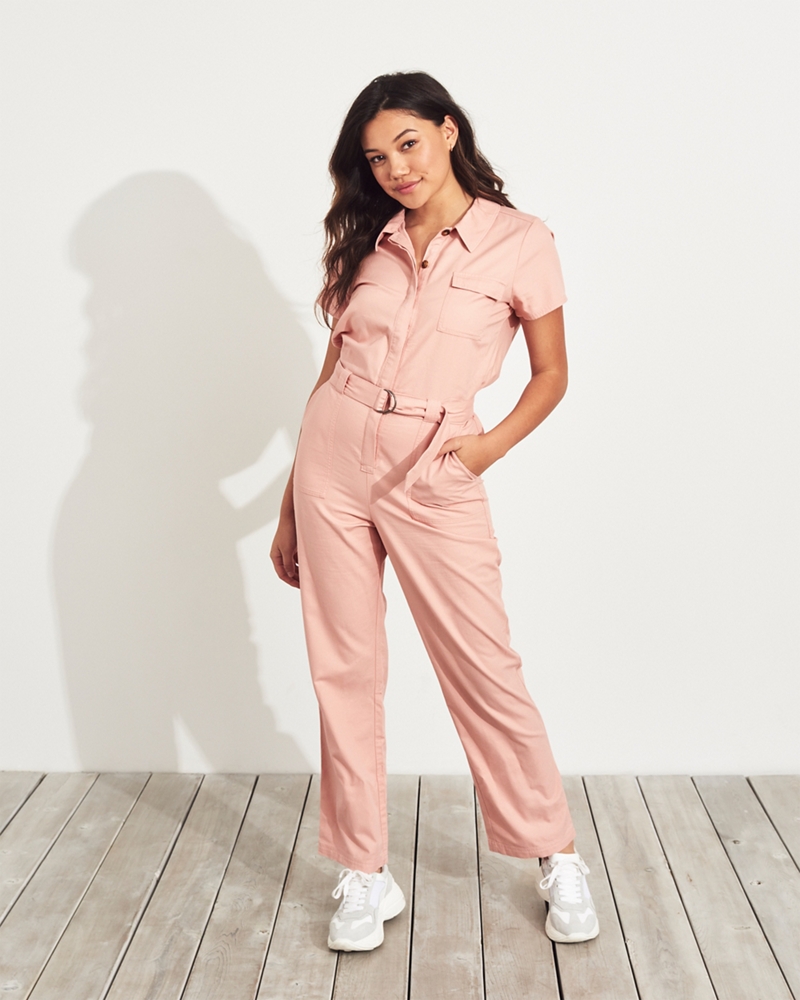 hollister utility jumpsuit