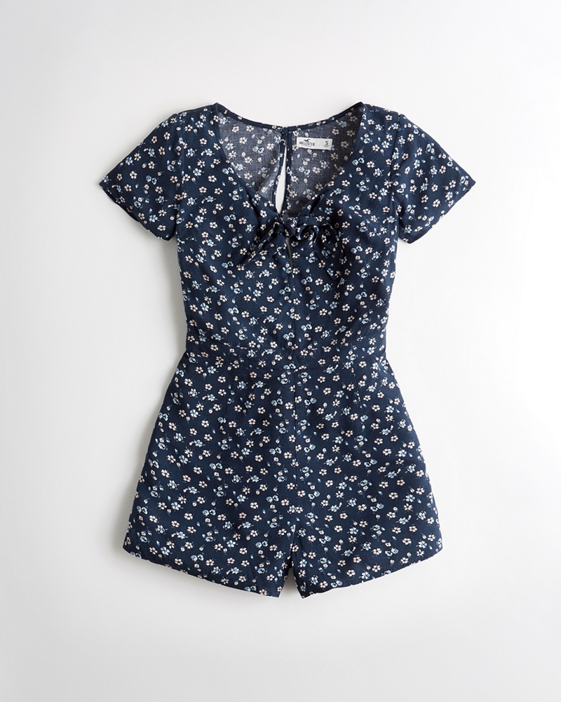 hollister blue romper