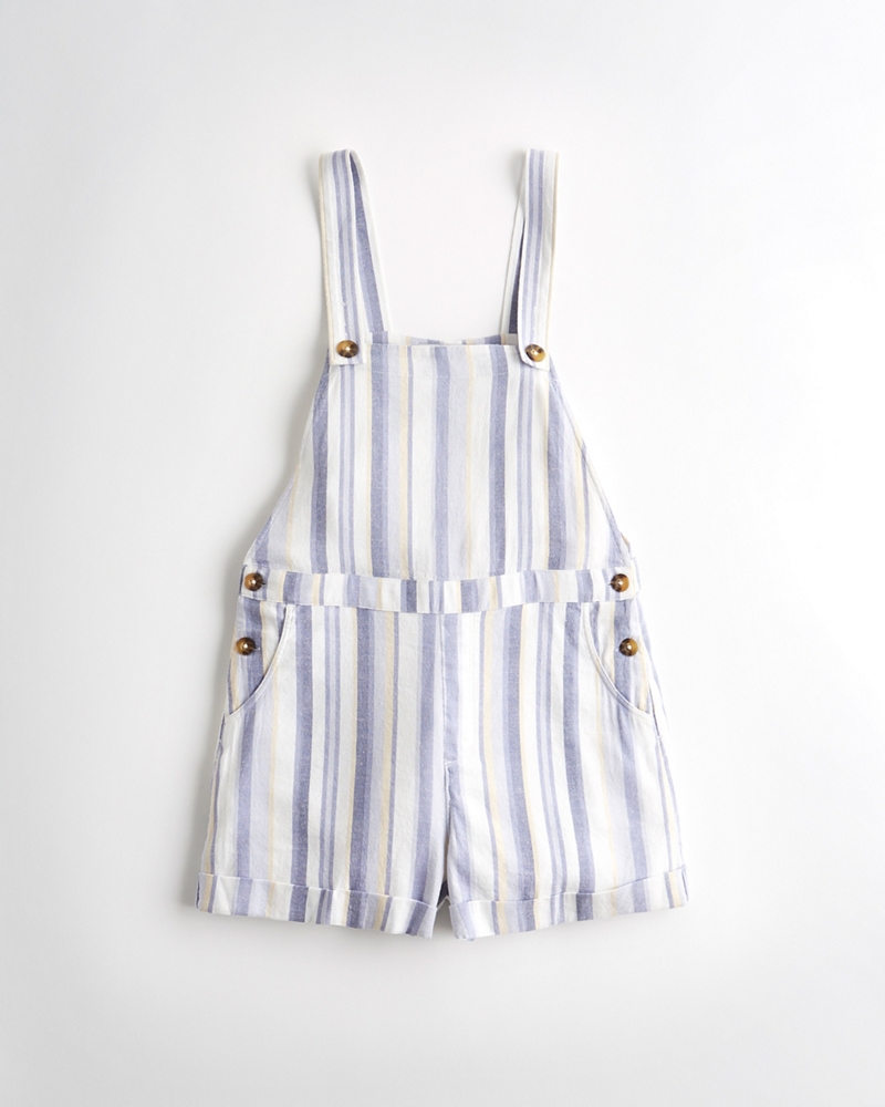 linen overalls short
