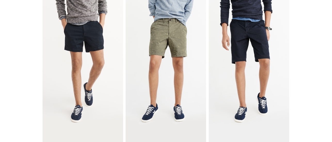 abercrombie long shorts
