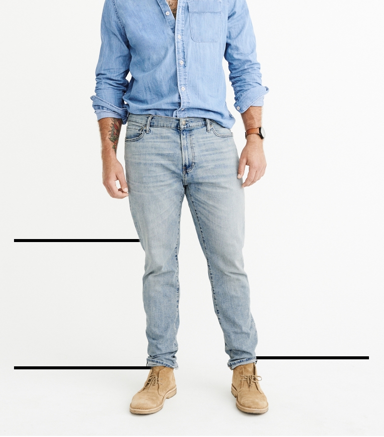 Mens Athletic Skinny Jeans Abercrombie & Fitch