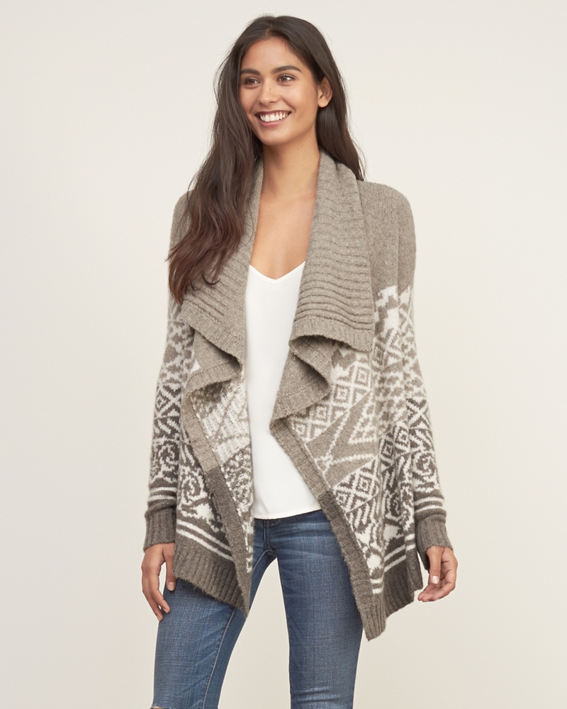 Womens Patterned Short Cardigan | Womens Sweaters | Abercrombie.com