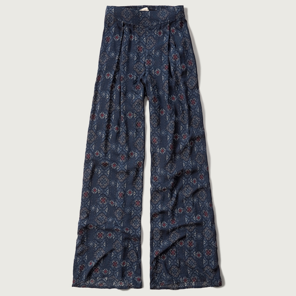 Womens Patterned Wide Leg Pants | Womens Clearance | Abercrombie.com