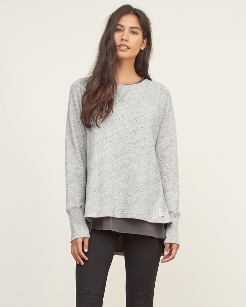 Womens High Low Hem Sweatshirt