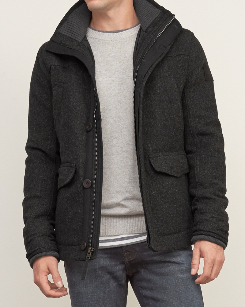 Mens Quilt Lined Wool Jacket | Mens Outerwear & Jackets | Abercrombie.com