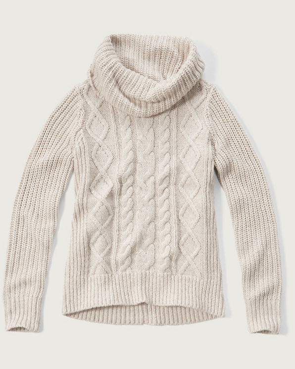 Womens Cable Turtleneck Sweater | Womens Sweaters | Abercrombie.com