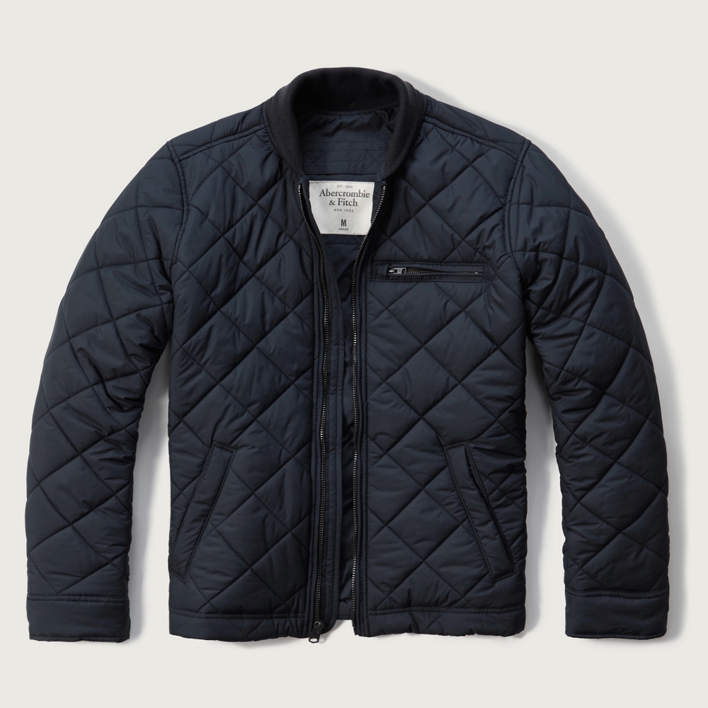 Mens Quilted Nylon Bomber Jacket Mens Clearance