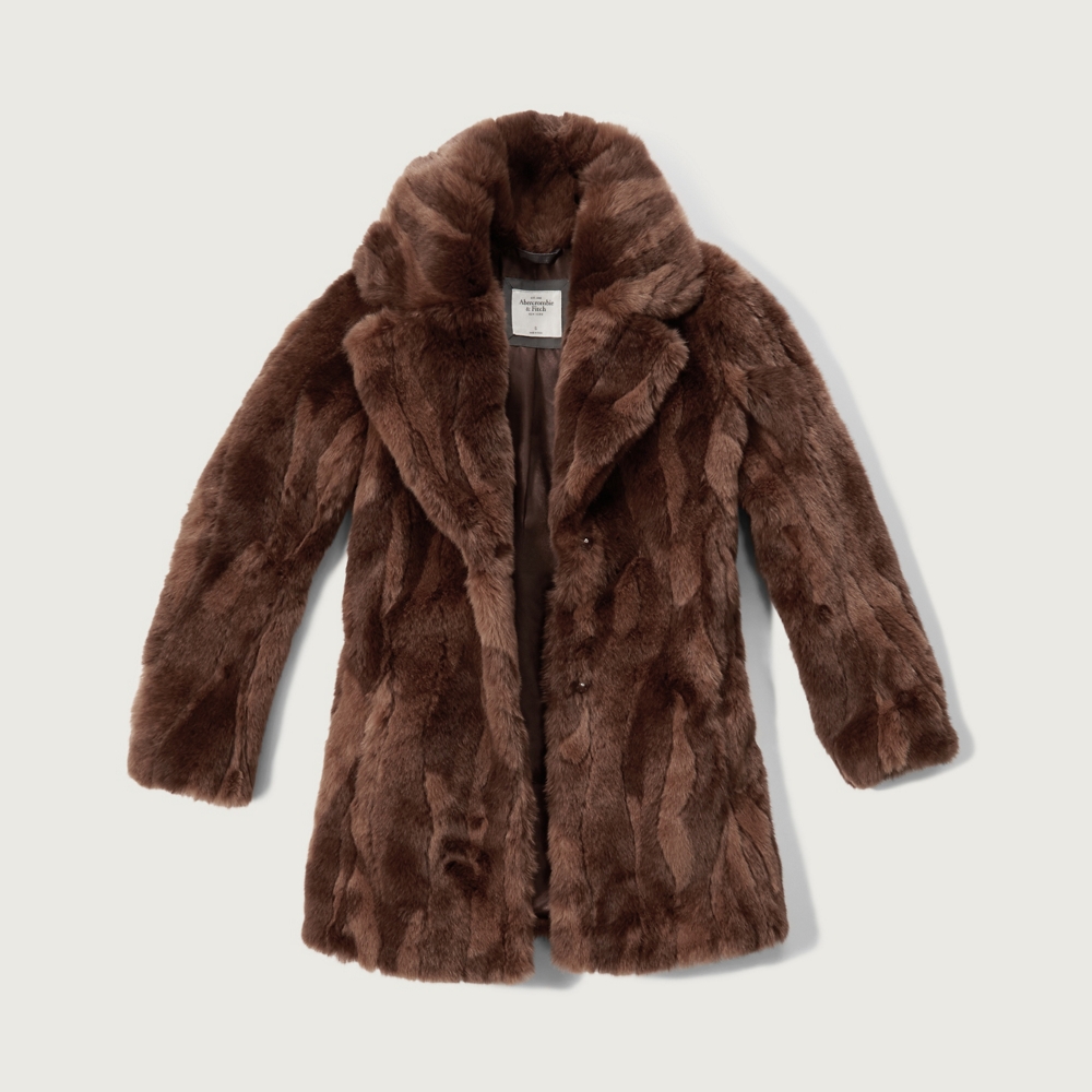 Womens Long Faux Fur Jacket Womens Clearance