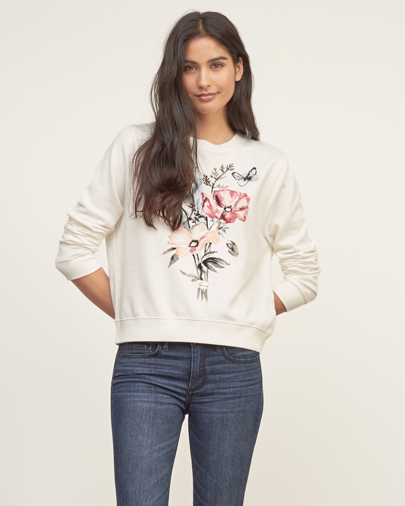 Womens Shine Graphic Sweatshirt Womens Hoodies & Sweatshirts