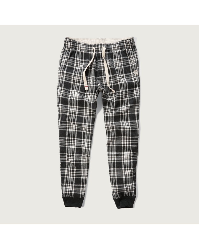 men flannel joggers