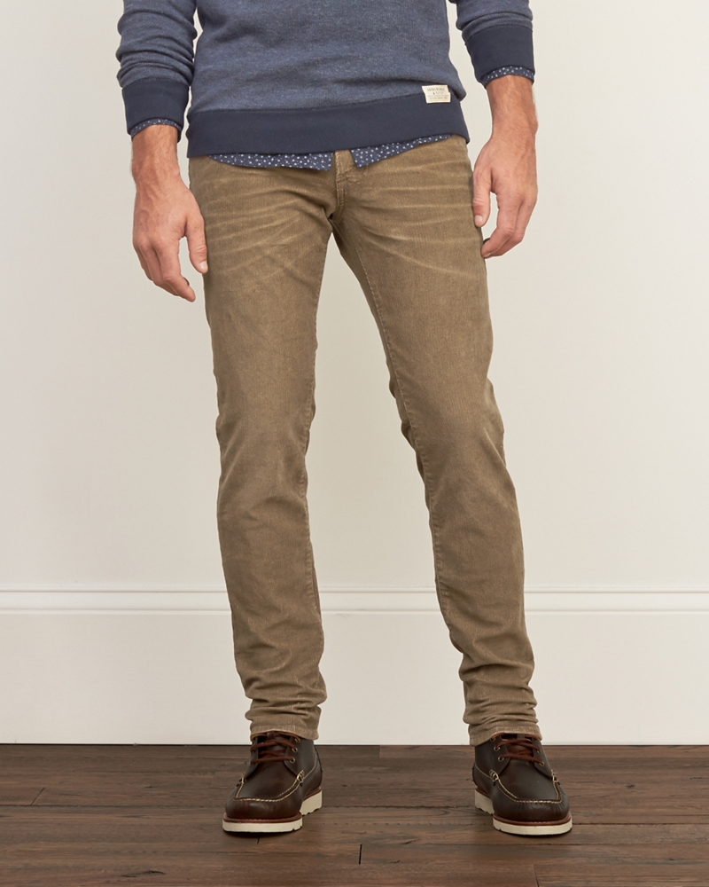 skinny fit corduroy pants mens