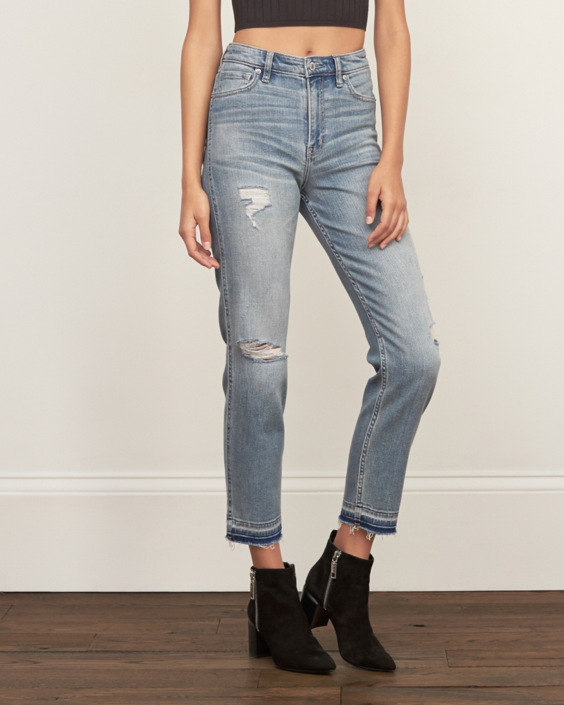Womens High Rise Girlfriend Jeans | Womens Jeans | Abercrombie.com