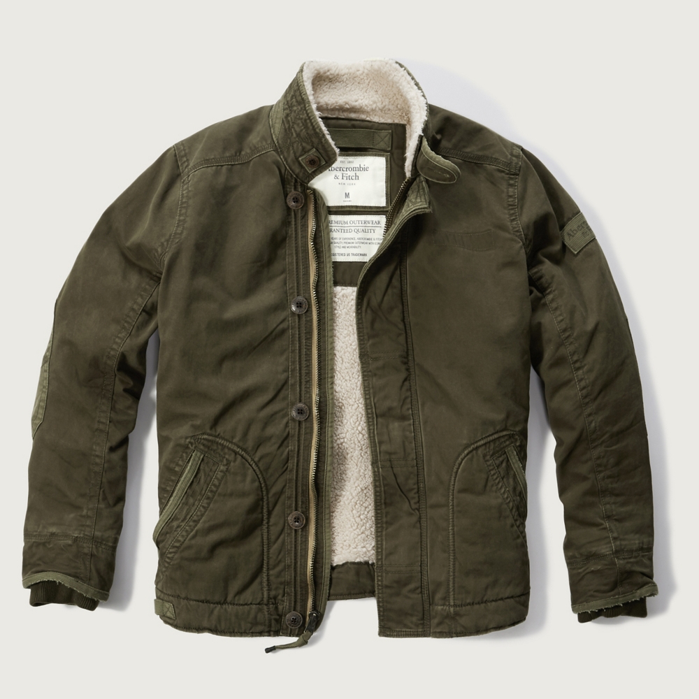 Mens Sherpa-lined Utility Jacket | Mens Outerwear & Jackets ...