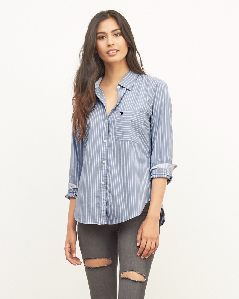 Womens Oxford Pocket Shirt | Womens Shirts | Abercrombie.com