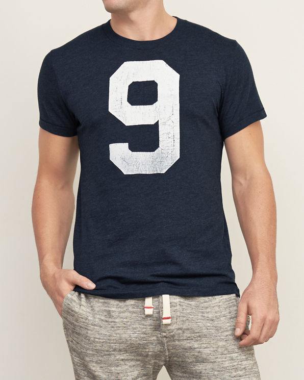 Mens Distressed Number Graphic Tee | Mens Clearance | Abercrombie.com
