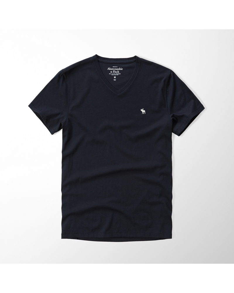 Abercrombie and Fitch Mens Icon V Neck Tee