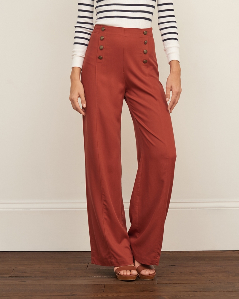 abercrombie wide leg pants