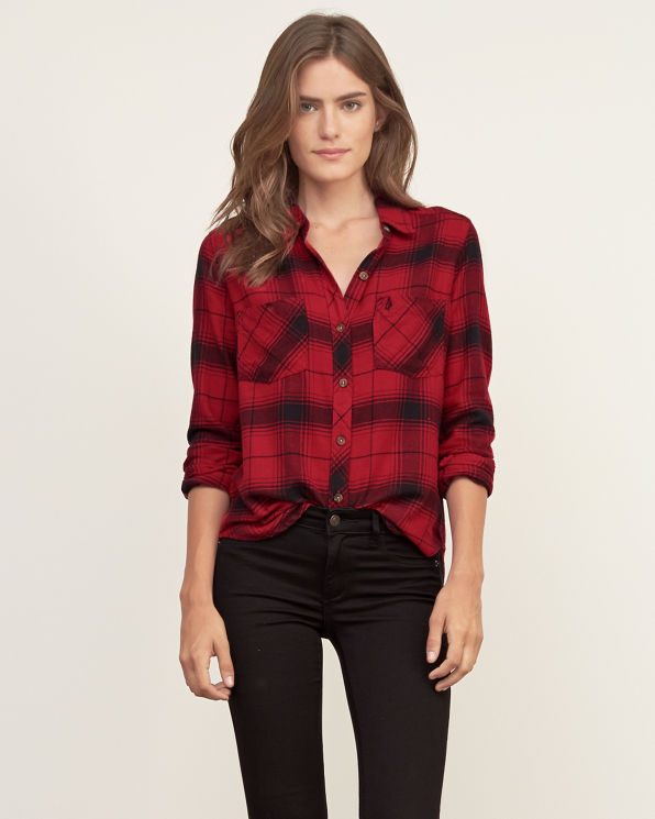 Womens Plaid Flannel Shirt | Womens Shirts | Abercrombie.com
