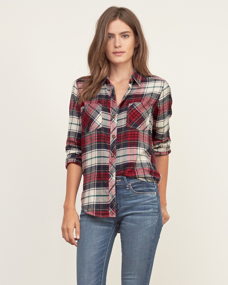 Womens Plaid Flannel Shirt | Womens Shirts | Abercrombie.com